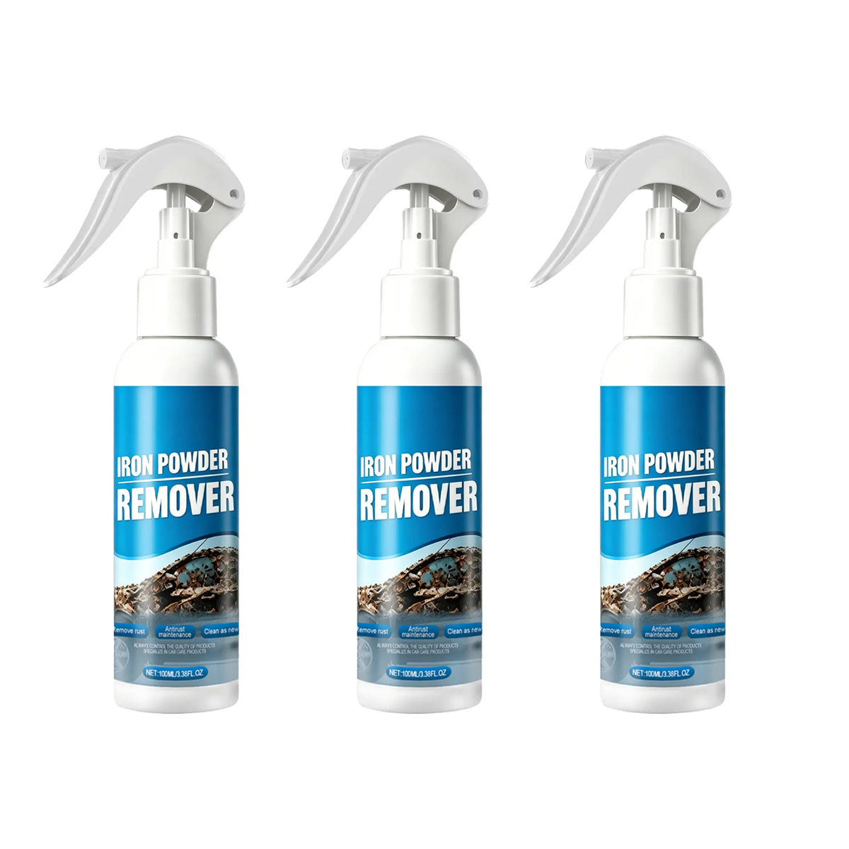 Automotive Rust Remover Spray (100ML) - Fast-Acting Iron & Rust Cleaner for Wheels, Rims, Metal Surfaces - Car Detailing Products, Detailing Products Chemicals - Safe on Most Automotive Finishes, Cars, Motorcycles