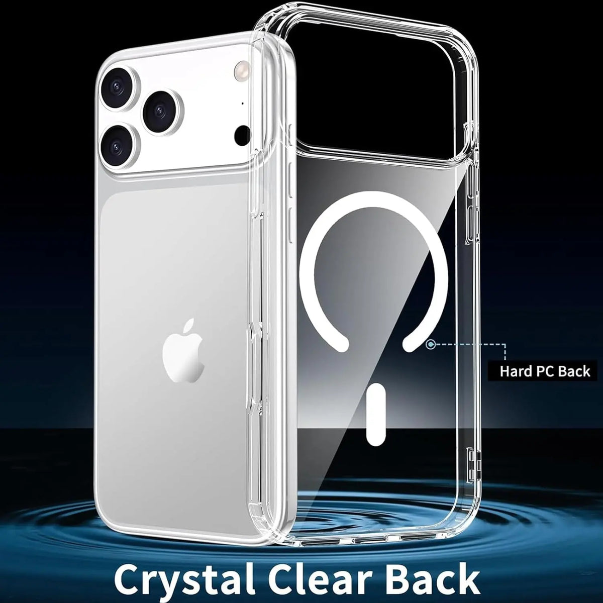 Iphone 17 Pro Max Case Clear, Magnetic Iphone 17Promax Case with Privacy Screen Protector Compatible with Magsafe Shockproof Slim Phone Case for 17 Pro Max Cover, Transparent.