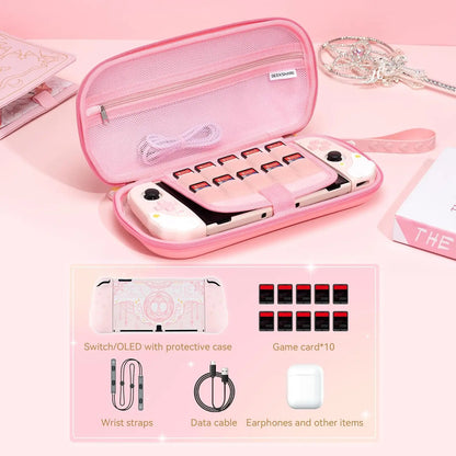 Geekshare Switch Carrying Case for Nintendo Switch/Oled,Portable Switch Case, Slim Hardshell Travel Carrying Case Fit Switch Console & Game Accessories - Star Wings Series