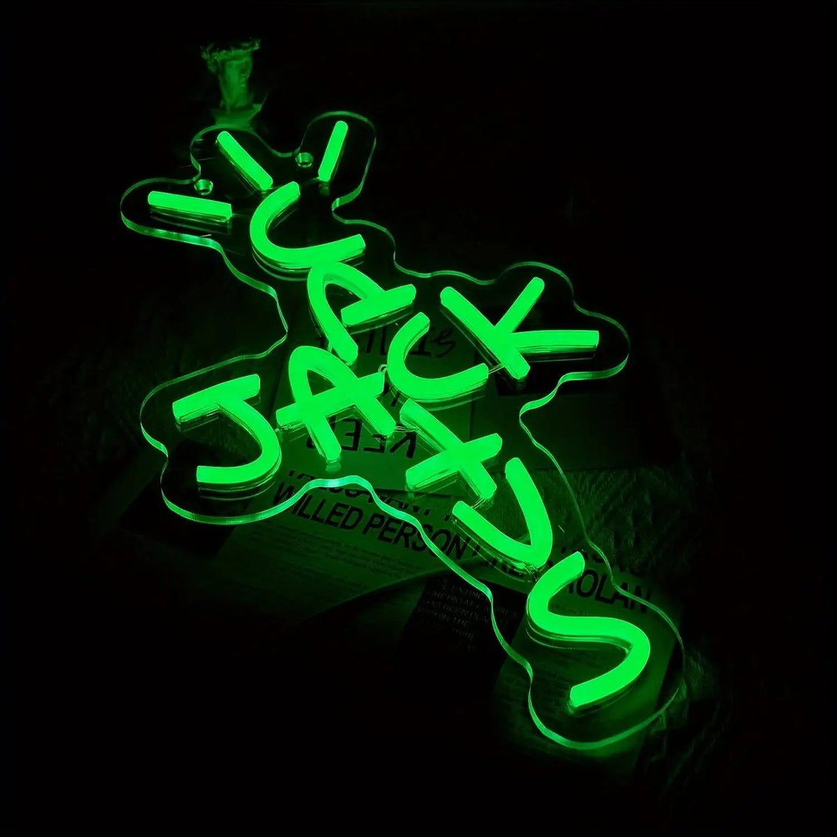 Jack Cactus Neon Sign – Dimmable Usb-Powered LED Wall Art with Hanging Chain, Perfect for Bedroom, Man Cave, Bar, Pub & Party Decor