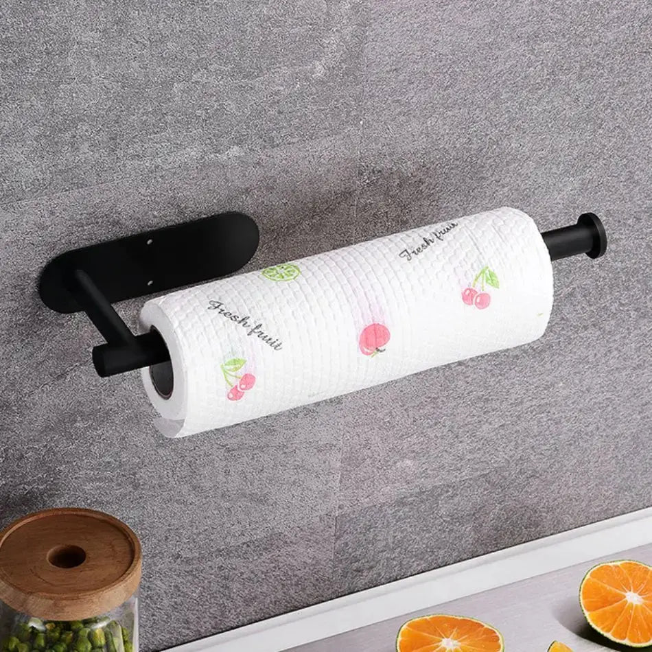 Paper Towel Holder——Easy-Install Toilet Paper Holder Self-Adhesive No-Drill Wall Mounted Stainless Steel Paper Roll Holder for Bathroom & Kitchen